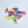 Wholesale of all-plastic triangular paper clips, paper clips, office stationery, bookmarks, creative irregular-shaped paper clips, and colored paper clips Specification image